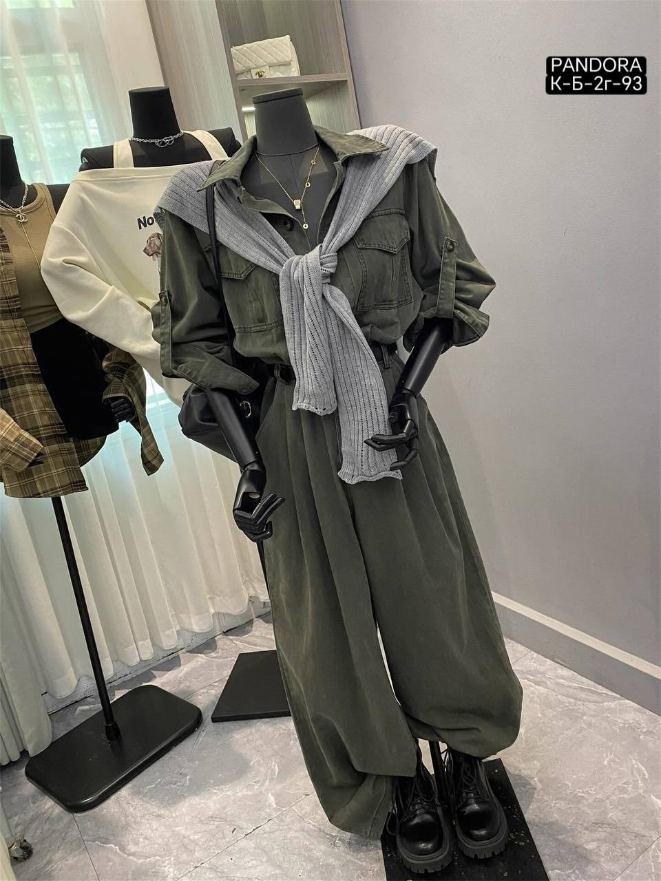 брючный комбинезон,комбинезон женский,комбинезон женский хаки,комбинезон,комбинезон с брюками