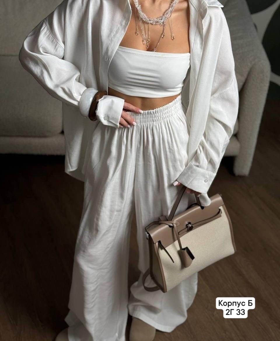 брючный костюм,костюм брючный женский,льняной костюм брючный,костюм с брюками,брючный летний костюм рубашка и брюки молочный