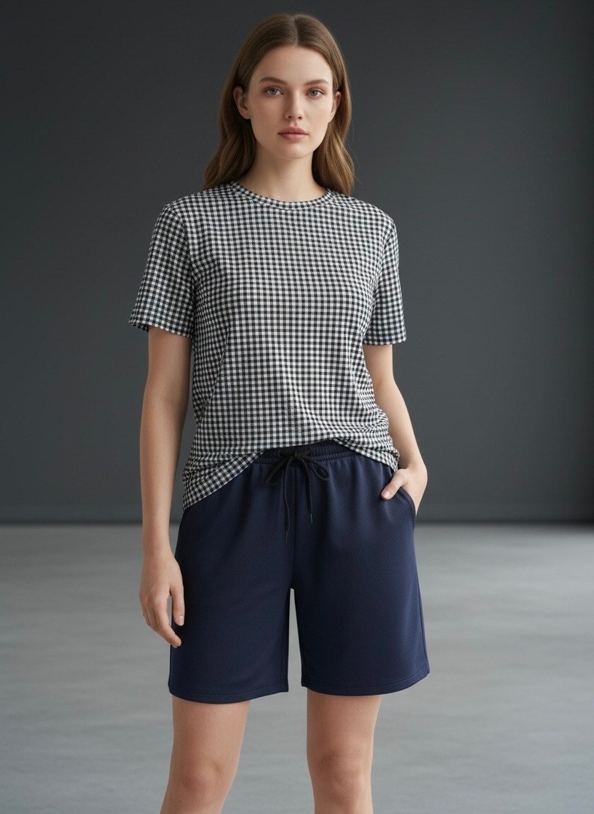 повседневные шорты,футболки женская,женские шорты,модели футболок,футболка в полоску