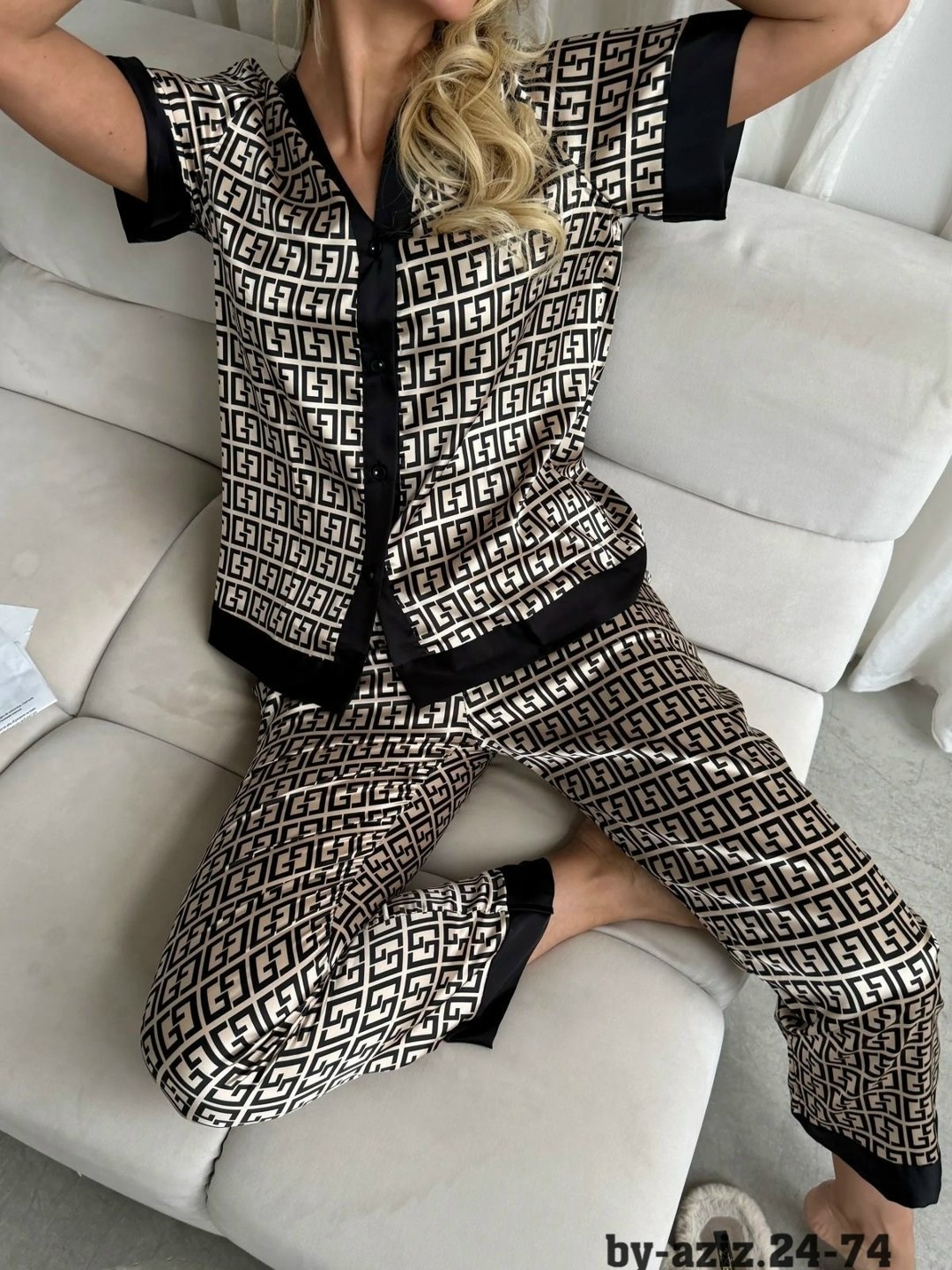 пижама шелковая фенди,пижама со штанами и рубашкой домашняя комплект victoria's secret,пижама шелковая со штанами и рубашкой домашняя,женская пижама,пижама домашний костюм