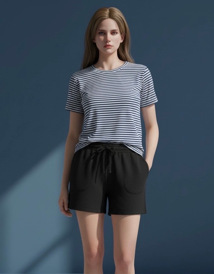 повседневные шорты,футболки женская,женские шорты,модели футболок,футболка в полоску