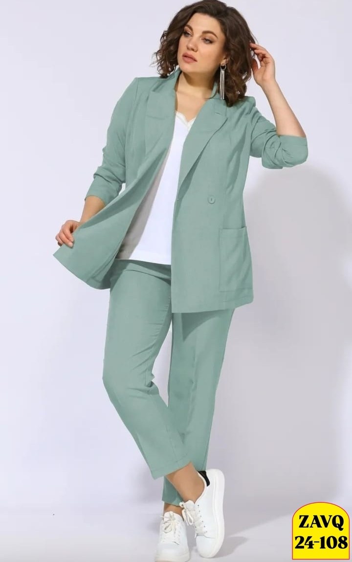 брючные костюмы для женщин стильные,костюм женский деловой брючный офисный комплект с,брючный костюм женский большие размеры,женские костюмы брючные,брючный костюм белэльстиль 785+596 мята бирюзовый р