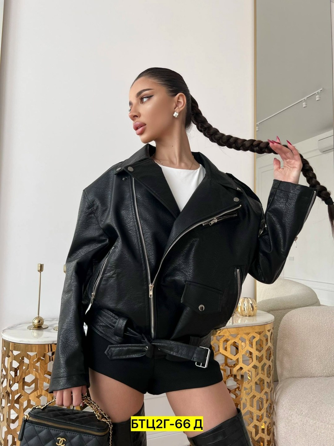 косуха кожаная куртка оверсайз saint shine,кожаная куртка женская,кожаные куртки 2026,косуха куртка кожаная оверсайз chauzi,кожаная куртка