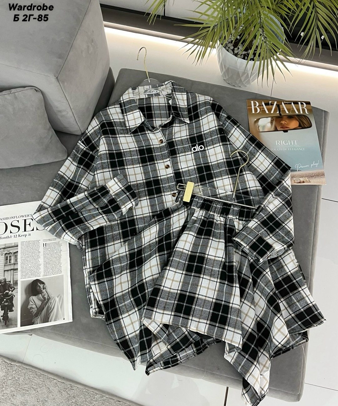 костюм в клетку с юбкой,костюм в клетку,костюм с юбкой и рубашкой в клетку,костюм с рубашкой,костюм с юбкой и рубашкой