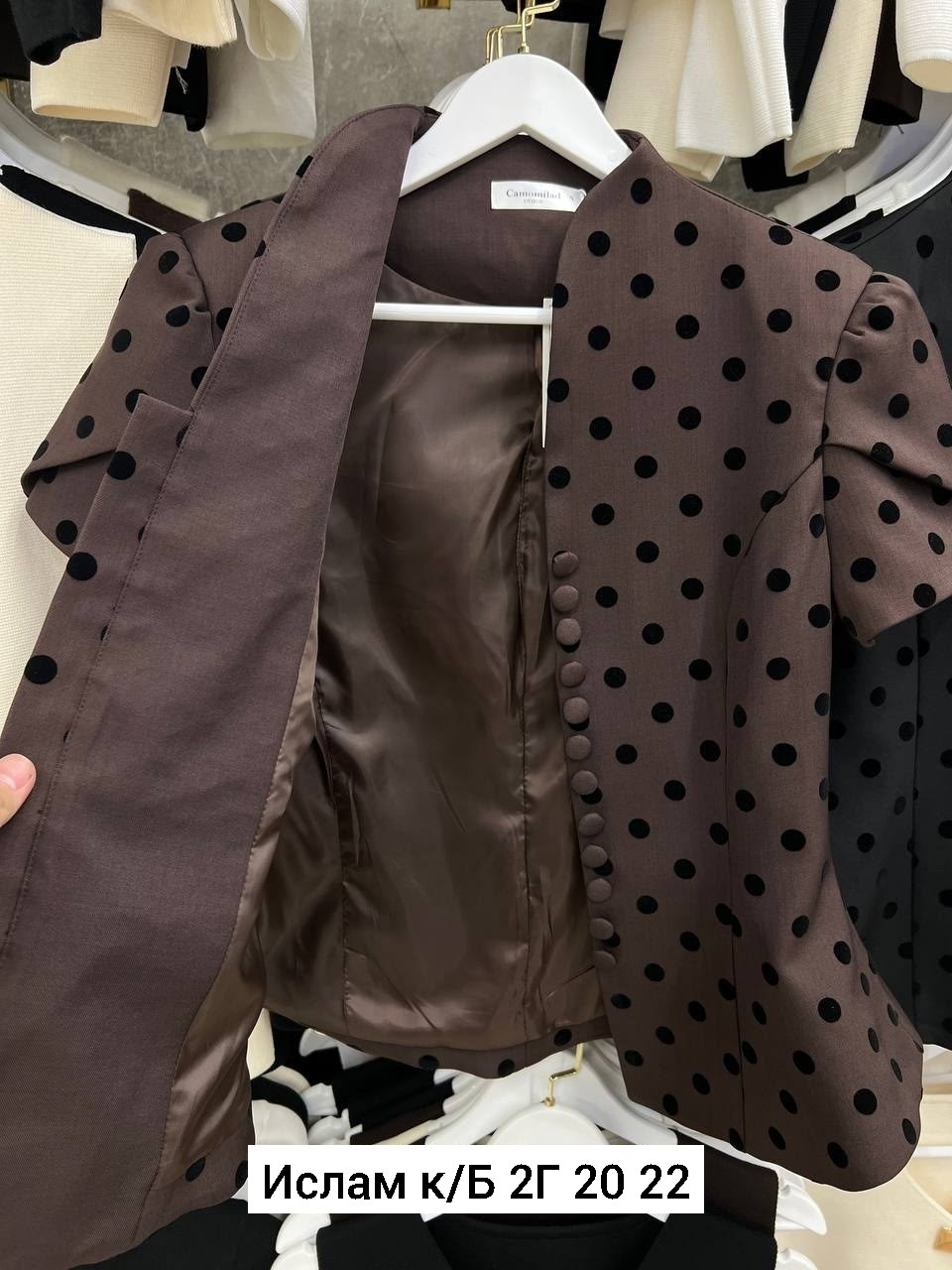 блузка в горошек,блузка женская,элегантная блузка,приталенный жакет,жакет