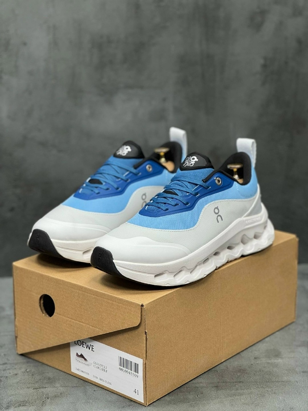 кроссовки,кроссовки cloudtilt 2 blue/white из коллаборации с loewe on running,женские кроссовки,кроссовки женские мужские,on cloud x повседневные кроссовки loewe 9719