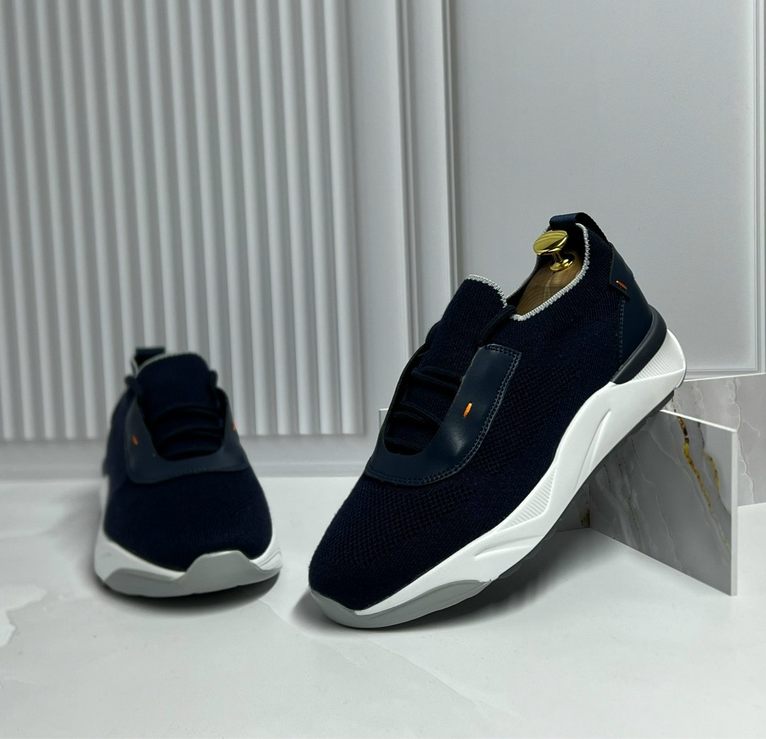 текстильные кроссовки santoni,кроссовки santoni,синие мужские текстильные кроссовки santoni,,текстильные кроссовки innova santoni