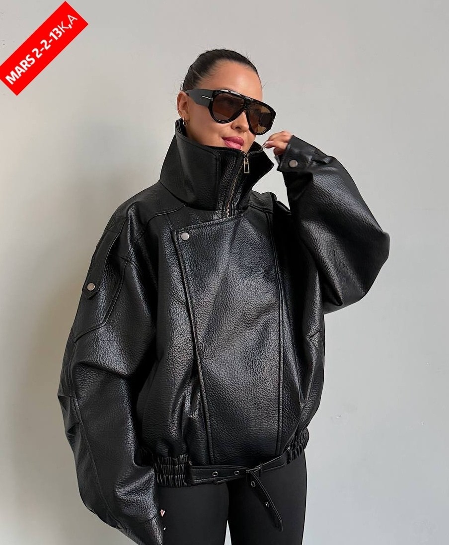 бомбер удлиненный оверсайз кожаная куртка-косуха saint shine,бомбер удлиненный оверсайз кожаная куртка saint shine,женская кожаная куртка,куртка из искусственной кожи женская,куртка-косуха из искусств