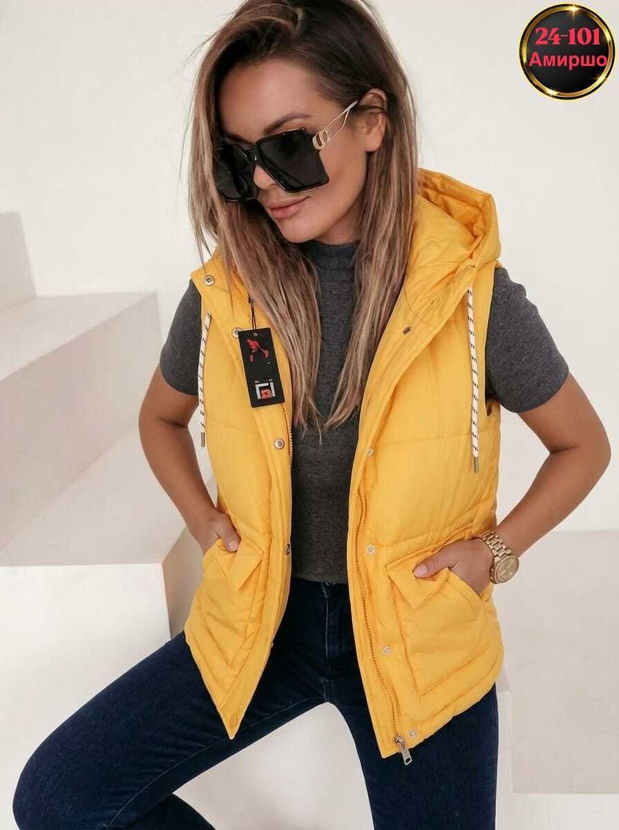 жилетка женская,жилет женский,жилет с капюшоном,жилет утепленный женский,жилет