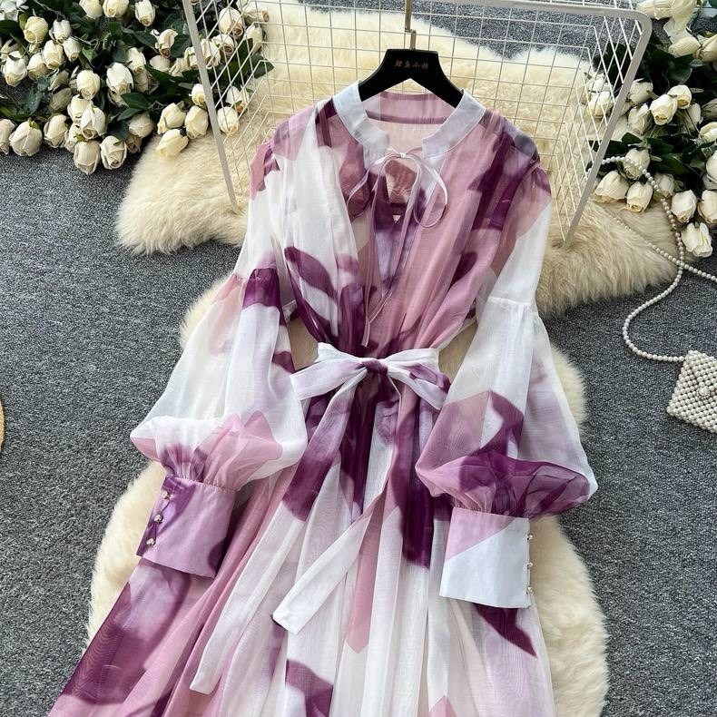 платье с длинными рукавами,длинное платье,шифоновое платье,платье винтажное, платье