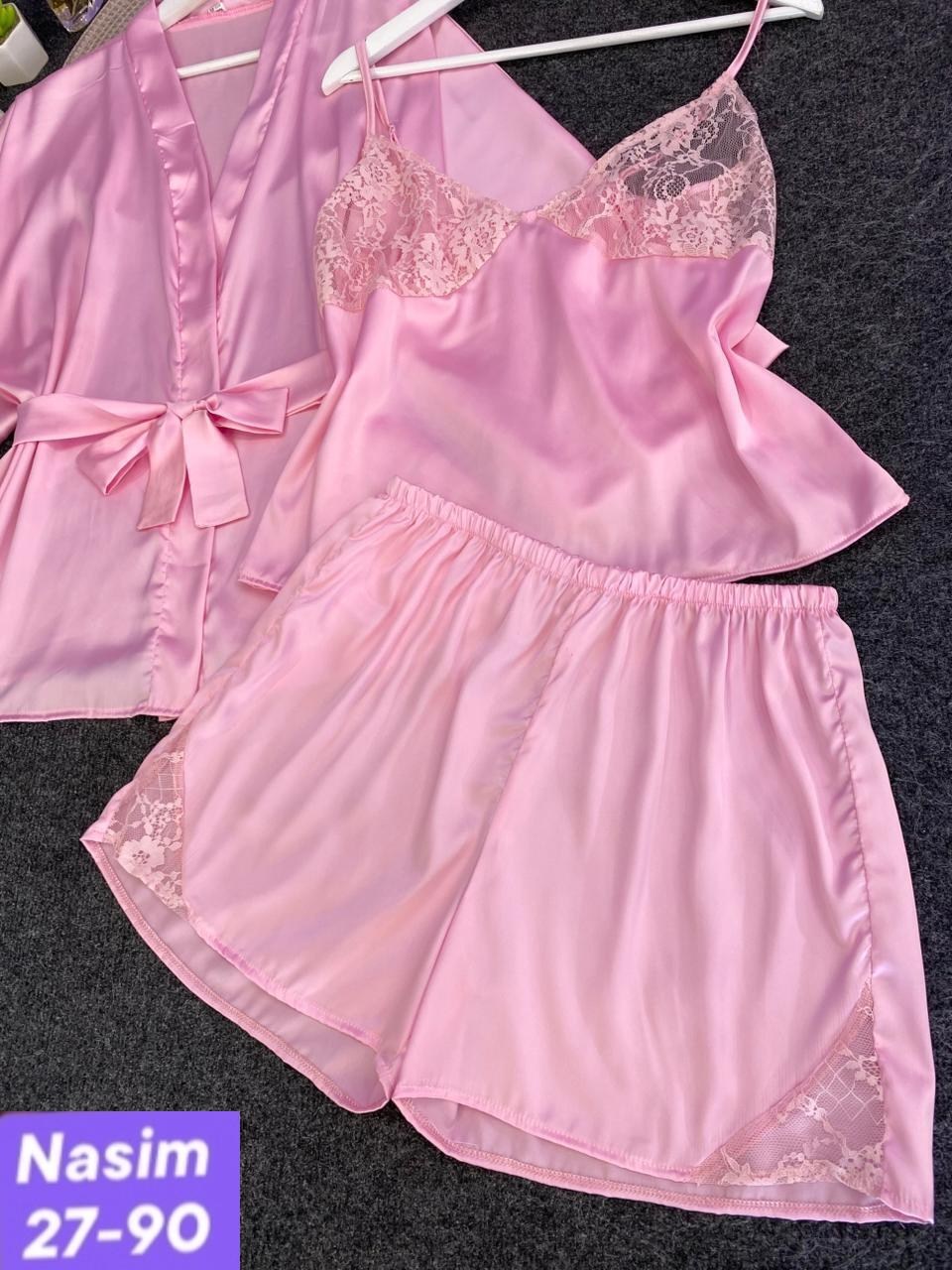 шелковый женский халат,пеньюар,халат розовый,халат неглиже,женские халаты