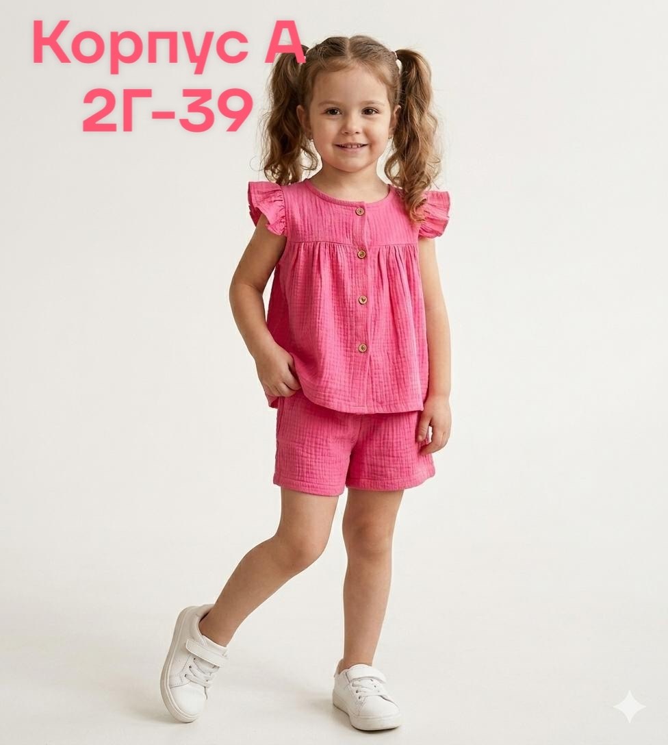 летний костюм для девочек,одежда для девочки,комплект одежды девочке,костюм для девочек,костюм из муслина с шортами летний lmdy 419651291
