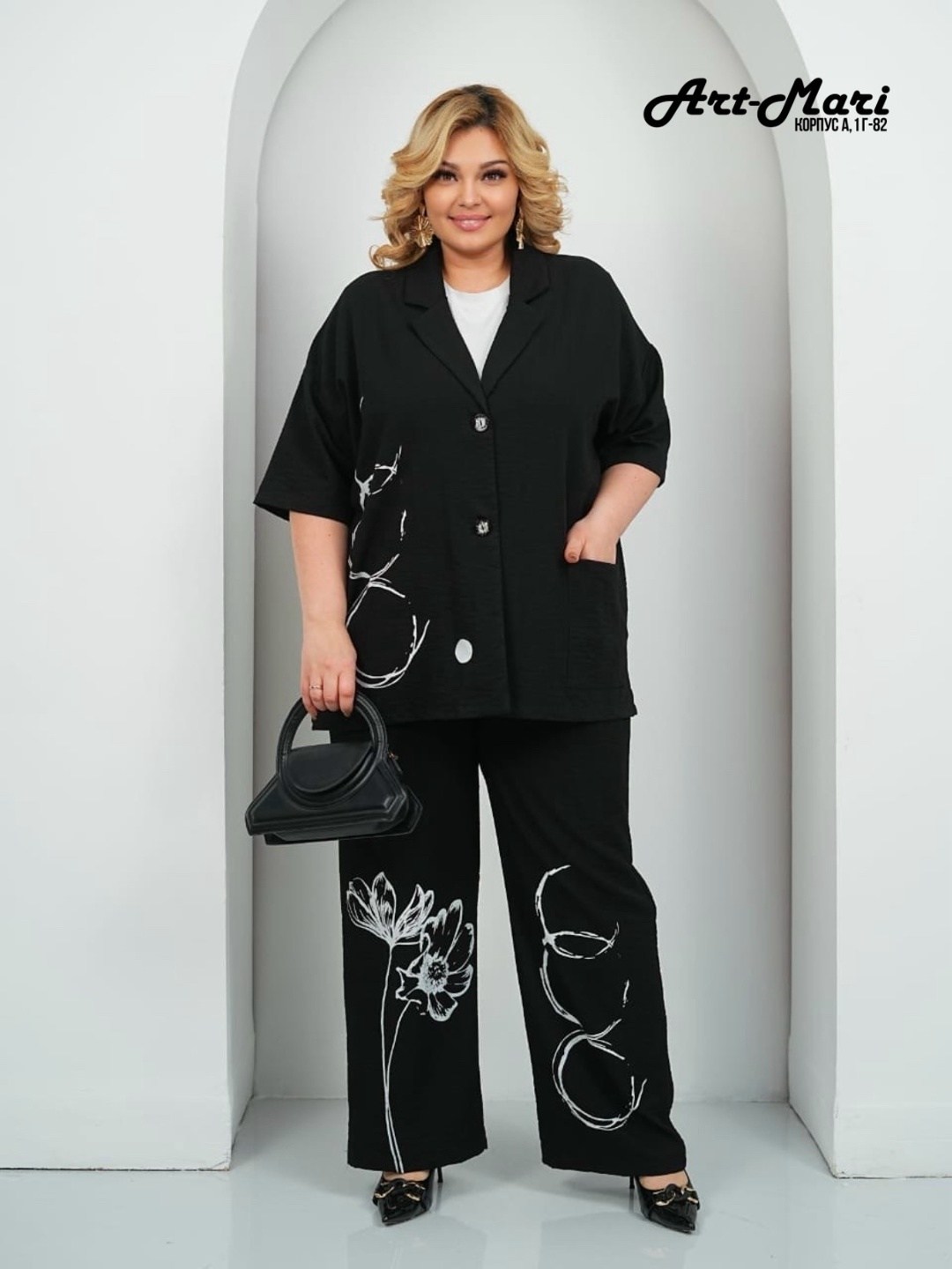 костюм летний брючный больших размеров plus size max fashion,женский брючный костюм,брючный костюм для полных женщин,брючной костюм,брючные костюмы для женщин