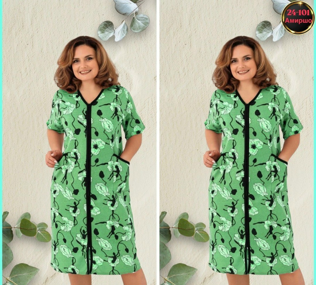 халат женский,халат домашний женские,халат женский трикотаж,халат женский 53519 какао,халат легкий