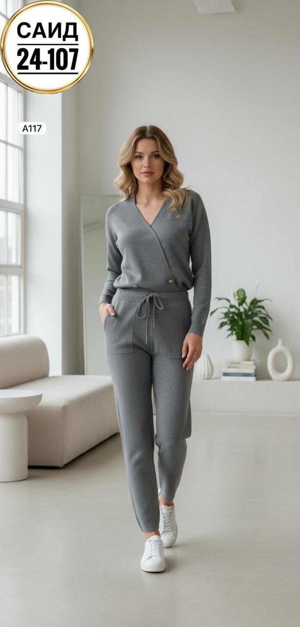 трикотажный костюм,теплый костюм,костюм двойка кашемир,костюм трикотажный женский,трикотажный костюм для женщин с брюками модный 2026