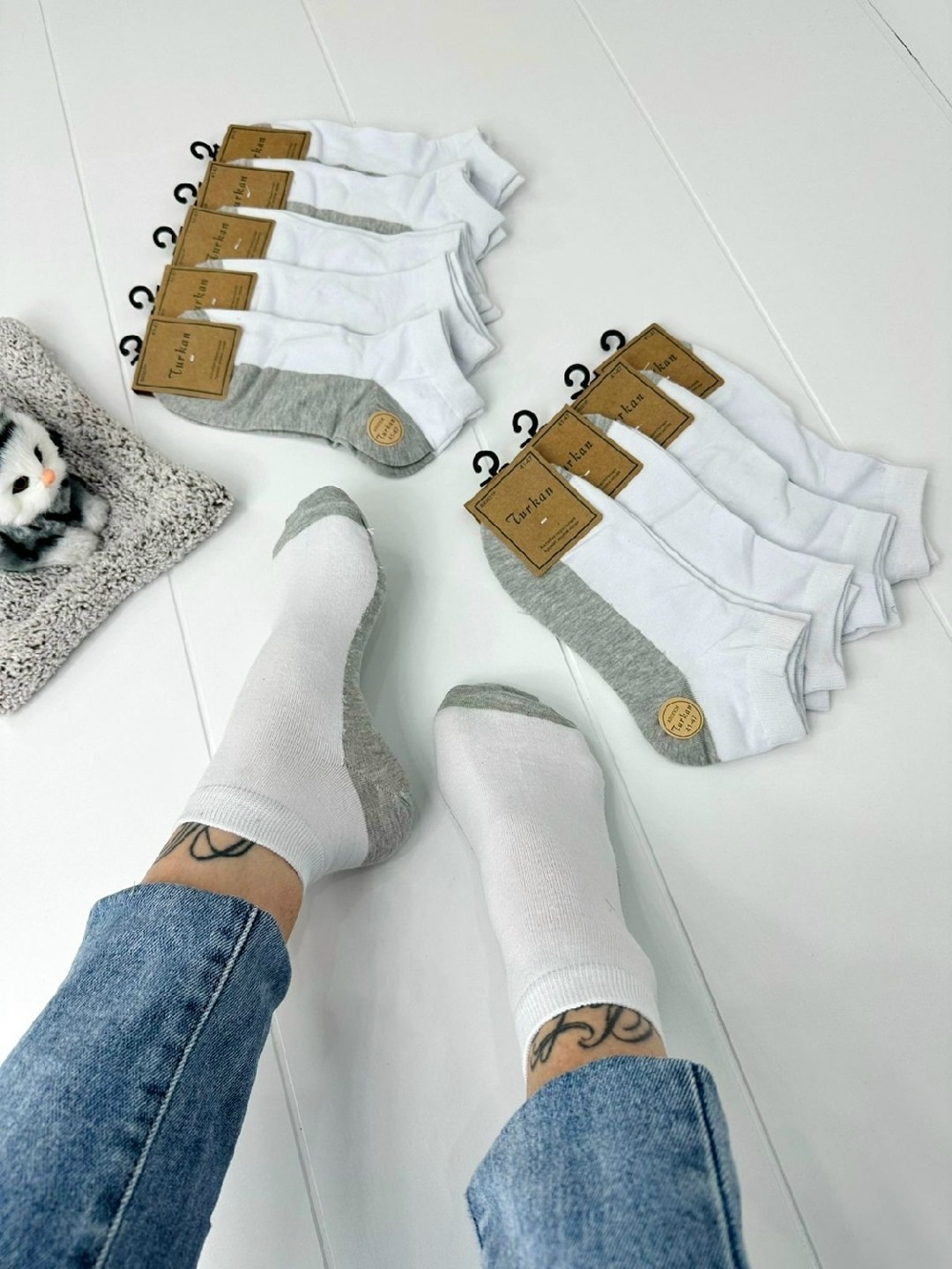 носки короткие набор белые,носки комплект,носки turkan укороченные,носки хлопковые набор,носки короткие набор 5 пар