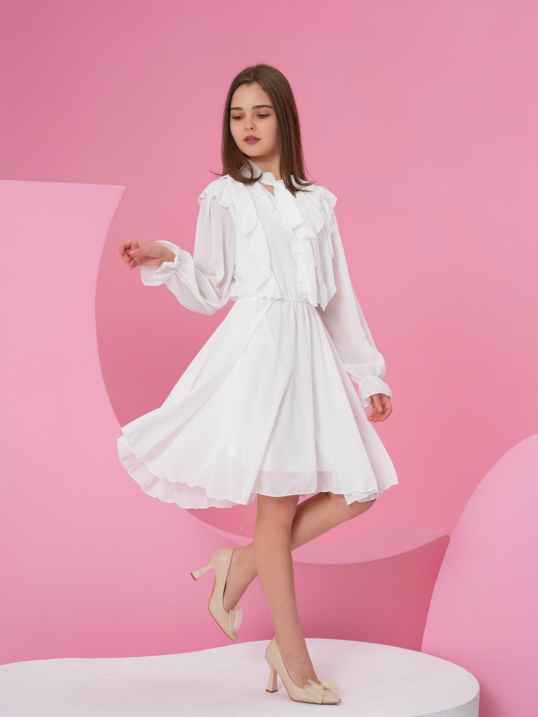 шифоновое платье,платье,нарядное платье,платье женской,платье с оборками