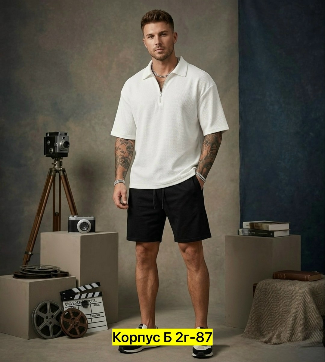 мужской костюм с шортами,поло футболка мужская,мужская мода,костюм с шортам,