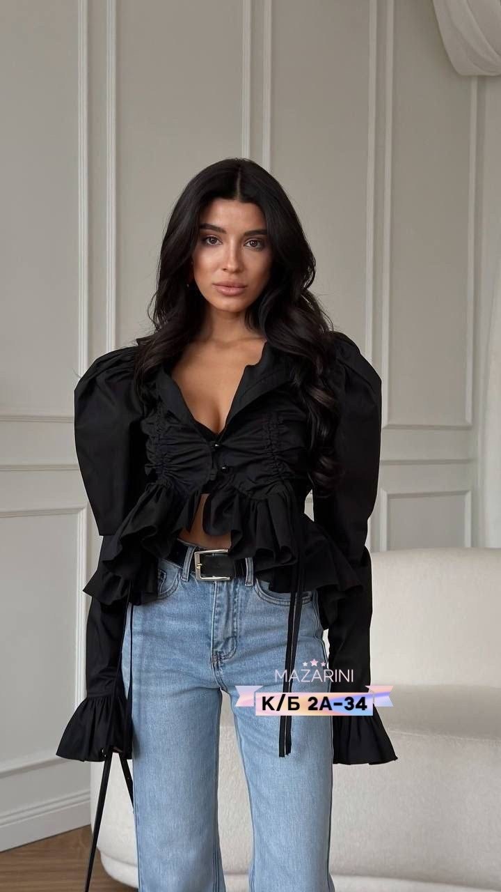 блузка с оборками,женская блузка,модная блузка,блуза женская,блузка с воланом