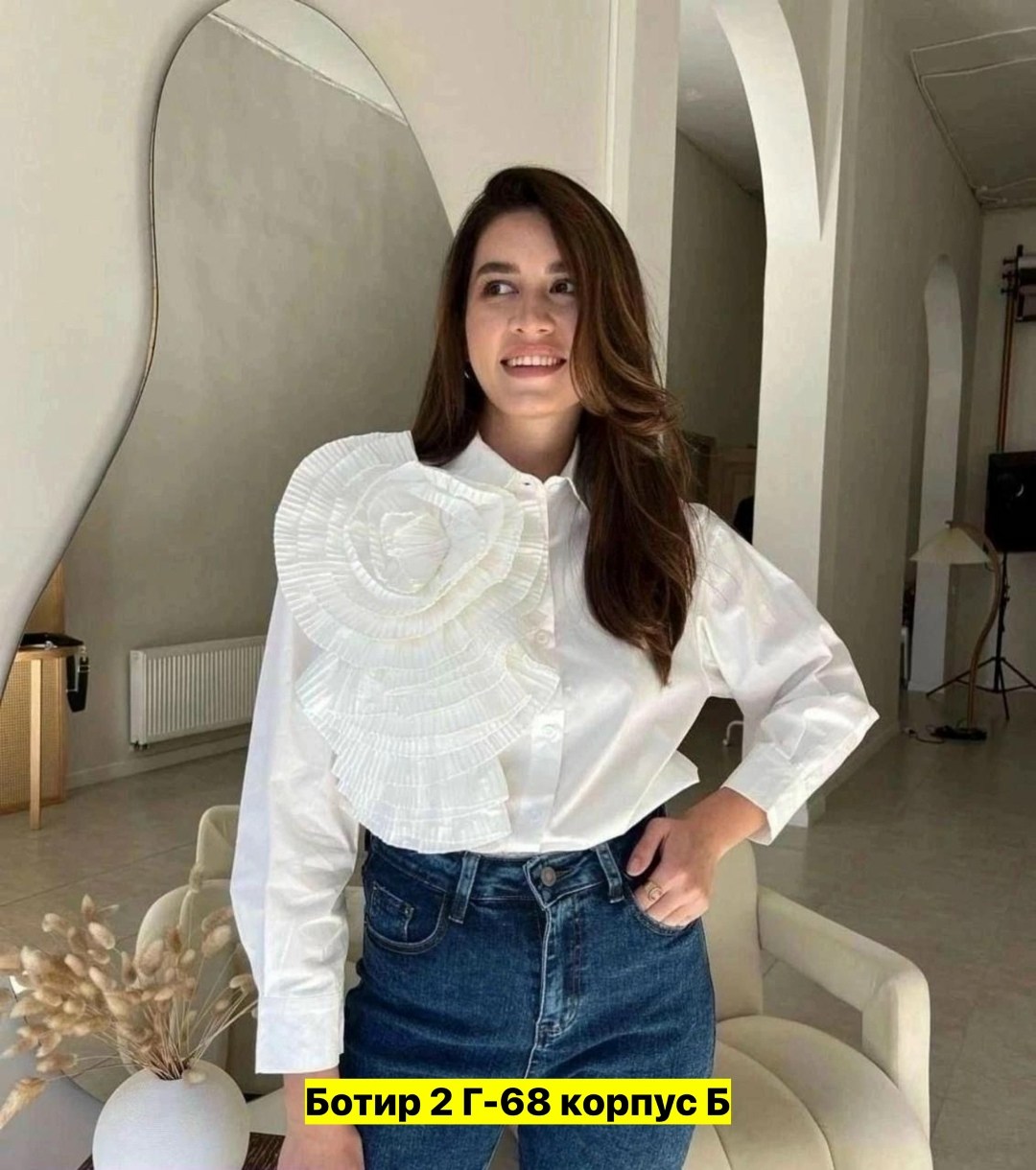 женская рубашка,рубашка с розочкой,рубашка белая женская,рубашка блузка,блузка элегантная