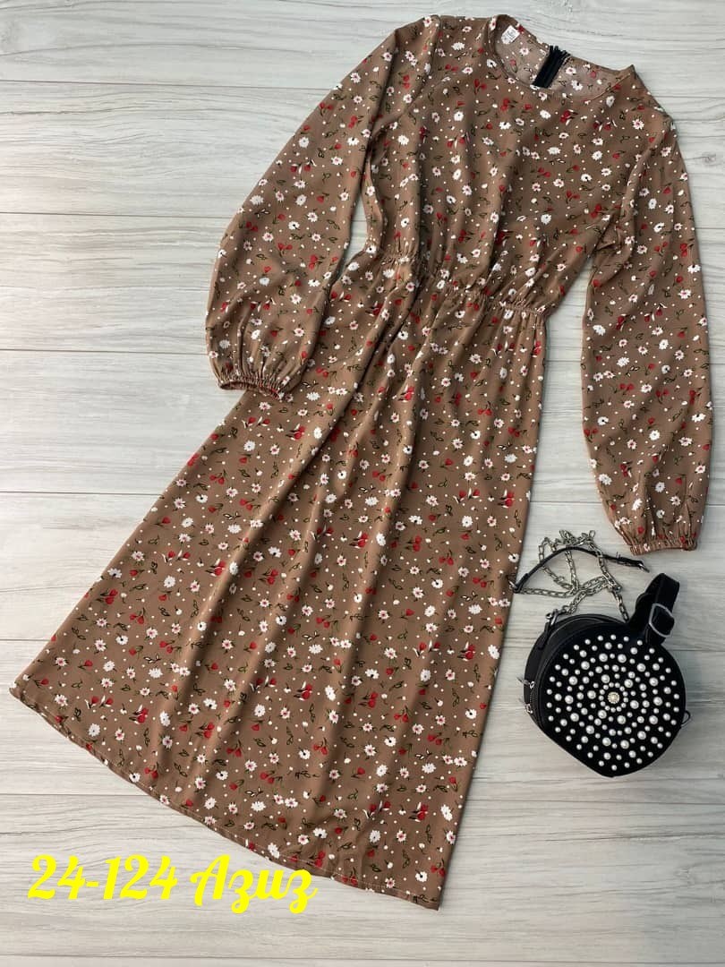 платье женское,платье женское черное в цветочек с длинным рукавом,женское платье миди,платье,платье