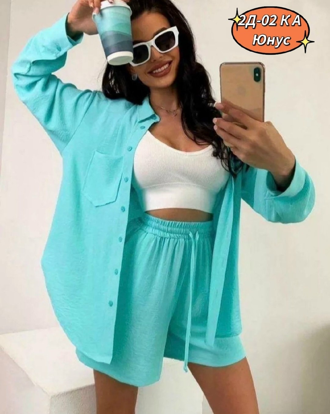костюм женский летний с шортами и рубашкой из льна,женский костюм с шортами,костюм женский,костюм летний рубашка и шорты,костюм женский с шортами и рубашкой
