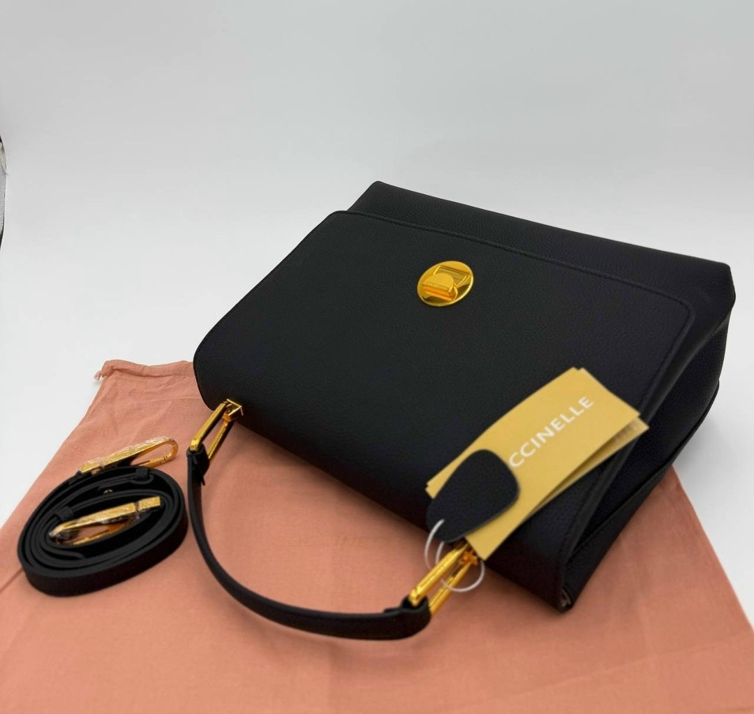 сумка сэтчел coccinelle liya черный,сумка coccinelle,женская сумка coccinelle,сумка сэтчел кожаная liya coccinelle,женская сумка bella