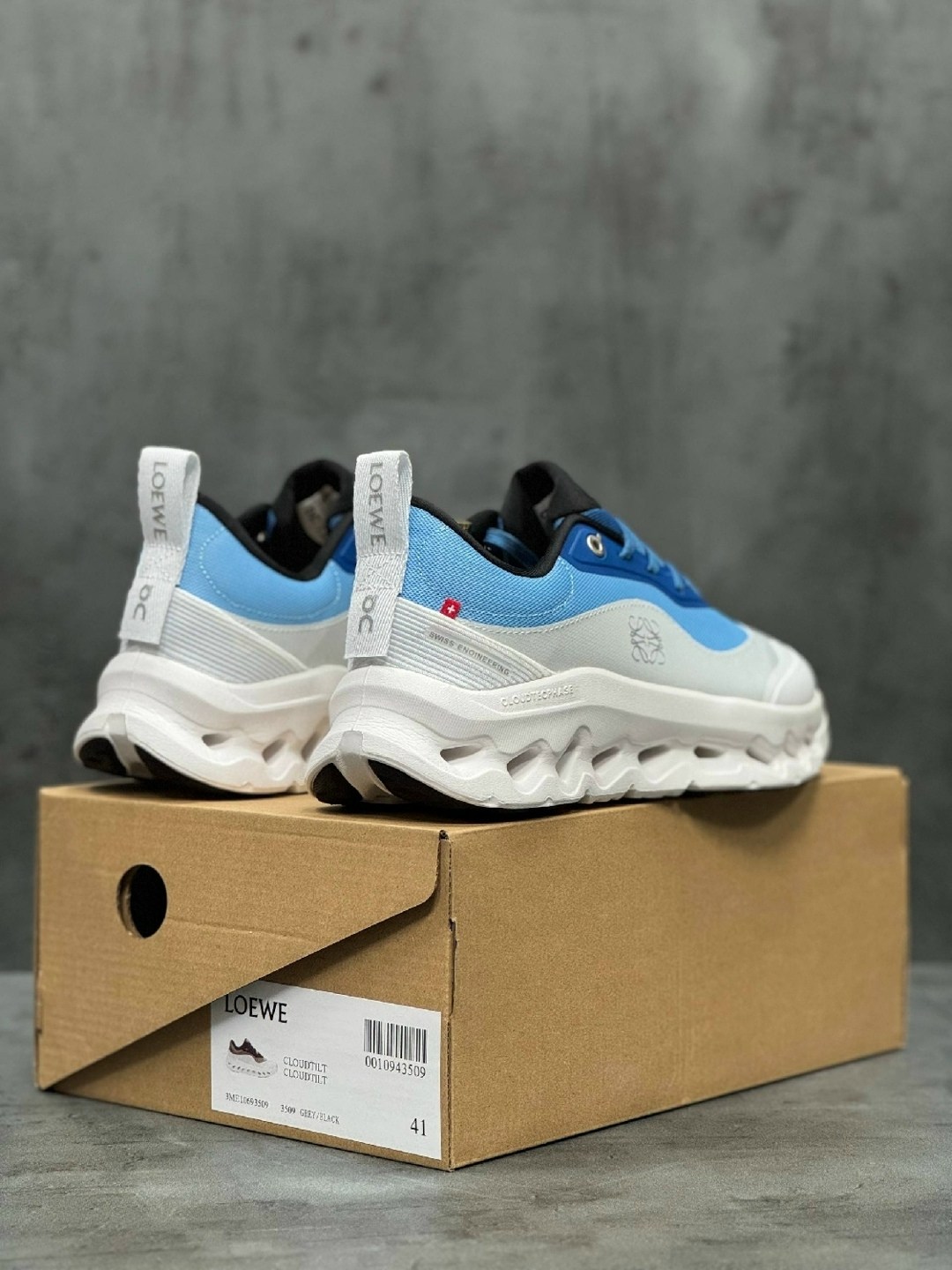 кроссовки,кроссовки cloudtilt 2 blue/white из коллаборации с loewe on running,женские кроссовки,кроссовки женские мужские,on cloud x повседневные кроссовки loewe 9719