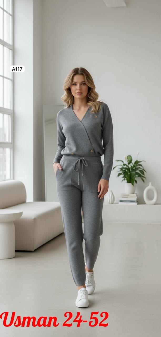 серый меланж костюм женский,костюм женский,костюм кашемировый брючный,костюм с брюками,серый трикотажный костюм