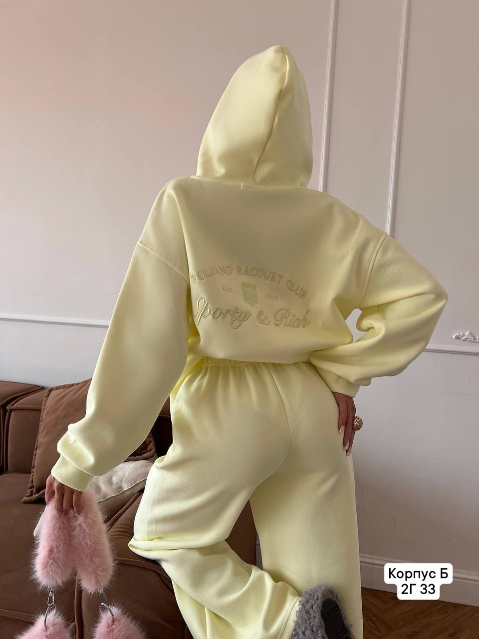 костюм спортивный женский,спортивный костюм двойка sporty&rich w suits,костюм двойка,спортивный костюм двойка sporty&rich w suits цвет желтый лимонный,спортивный костюм