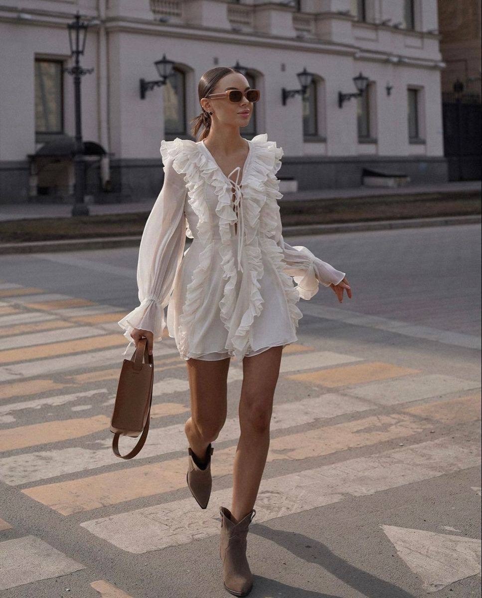 белое платье с воланами,летнее платье бохо,платье стиль бохо,белое платье с рюшами,платья бохо