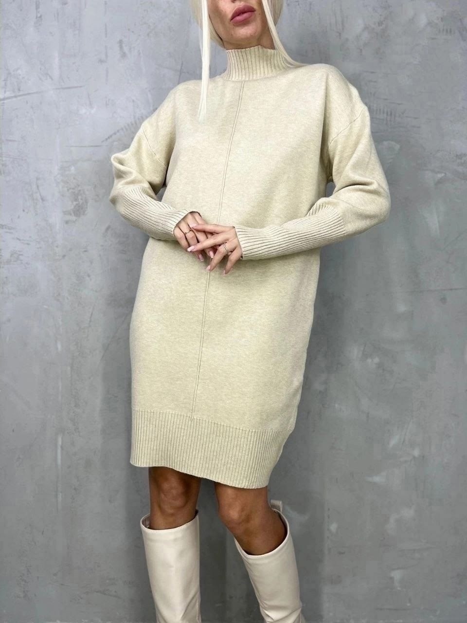 кашемировое платье свитер повседневное,платье теплое оверсайз свитер вязаное с горлом,теплое вязаное платье свитер с горлом,платье теплое оверсайз,платье вязаное