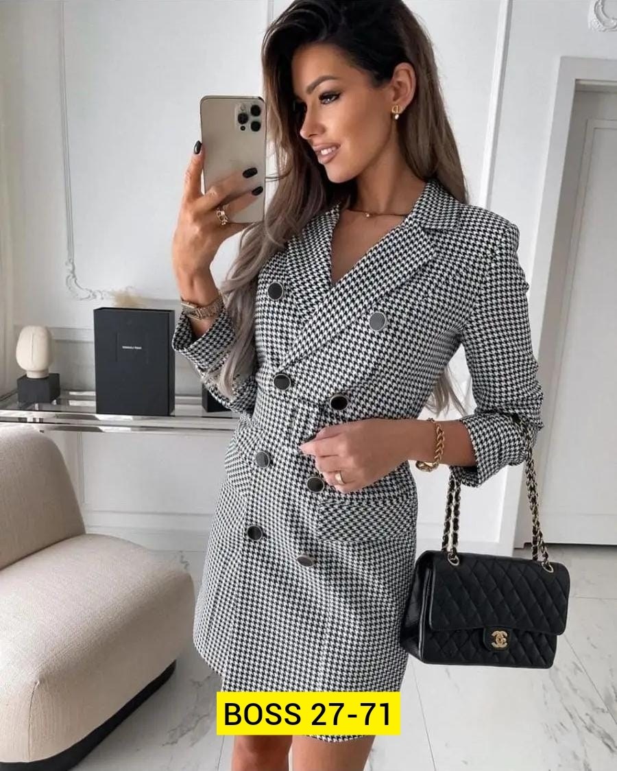 платье-пиджак,платье пиджак в клетку,женский длинный пиджак в клетку,женское платье пиджак,платье пиджак в клетку с поясом