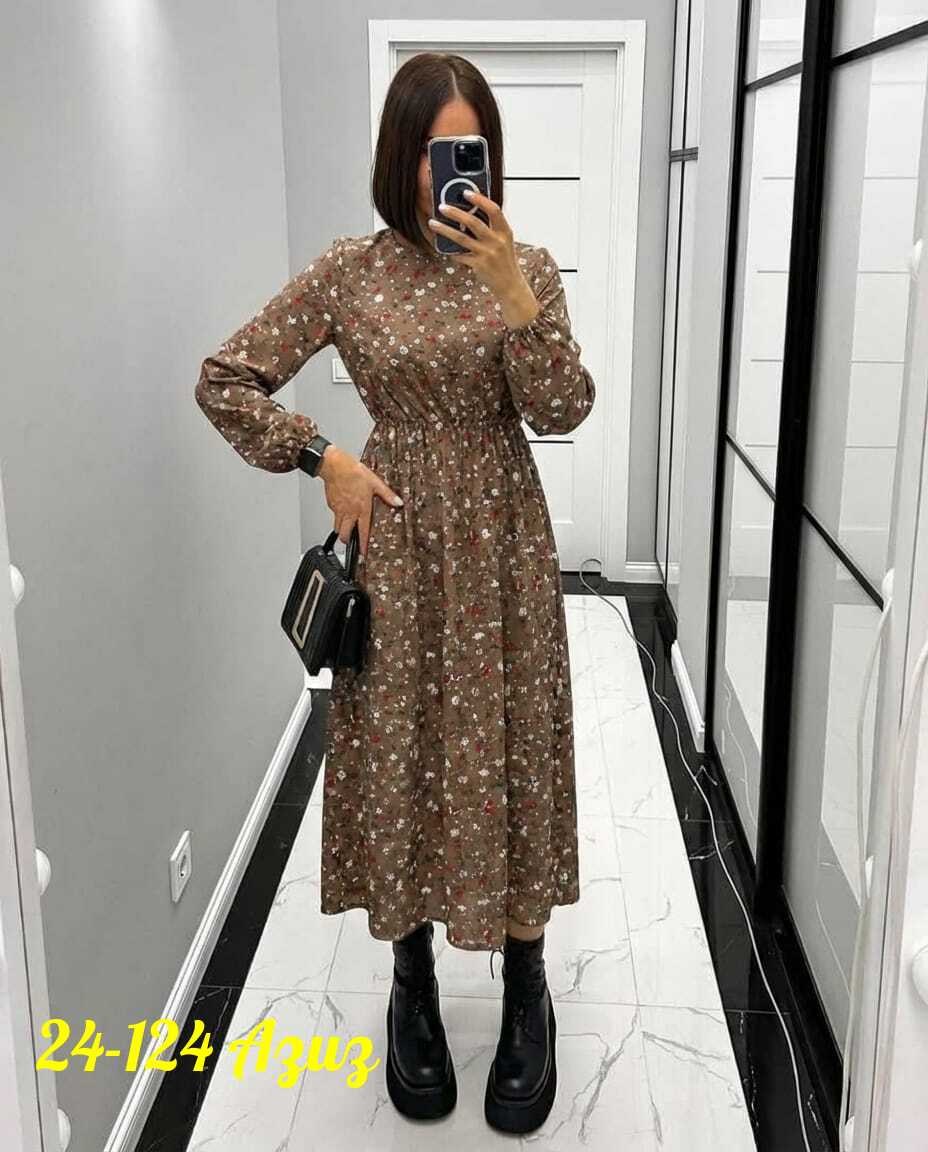 платье женское,платье женское черное в цветочек с длинным рукавом,женское платье миди,платье,платье