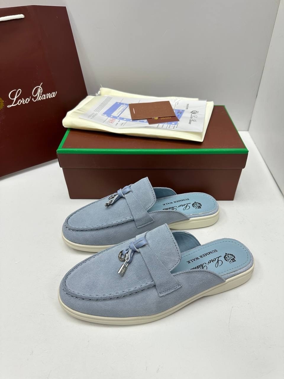 мюли loro piana,женские замшевые мюли loro piana бежевые,лоферы loro piana,,loro piana лоферы женские