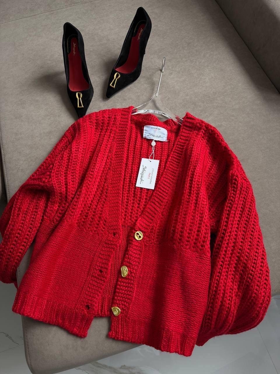 красный кардиган,модные кардиганы,кардиган,кардиган вязаное,женский кардиган