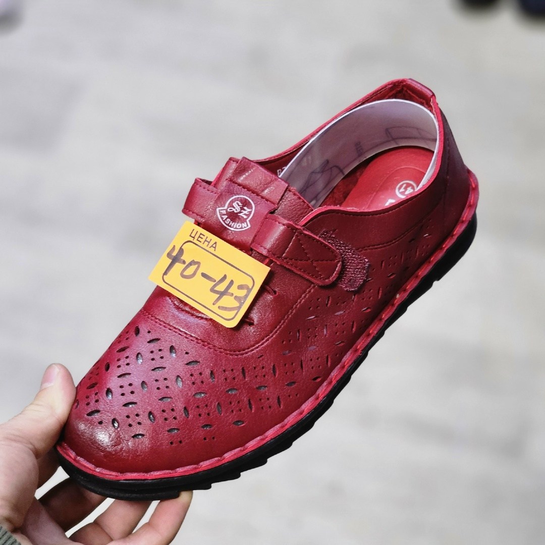 ,женская ,туфли летние без каблука закрытые балетки с перфорацией zeynab moda 328127521,женские туфли,мокасины туфли