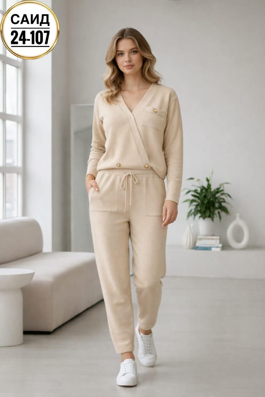 трикотажный костюм,теплый костюм,костюм двойка кашемир,костюм трикотажный женский,трикотажный костюм для женщин с брюками модный 2026