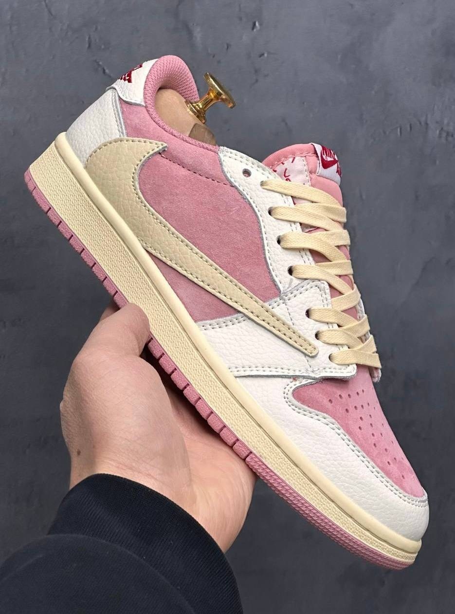travis scott x air jordan 1 low sail shy pink,кроссовки travis scott x air jordan 1 low sail shy pink,кроссовки air jordan 1 low x travis scott 'shy pink' unisex,travis scott x air jordan 1 low og 'sh
