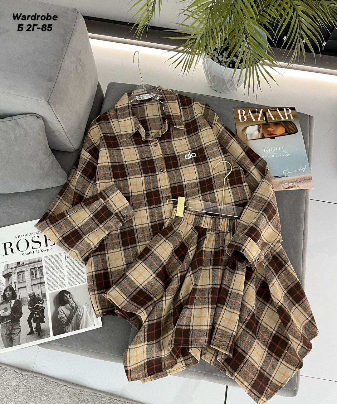 костюм в клетку с юбкой,костюм в клетку,костюм с юбкой и рубашкой в клетку,костюм с рубашкой,костюм с юбкой и рубашкой