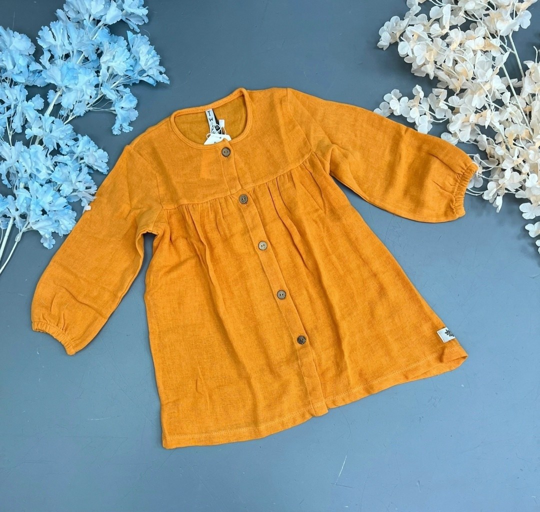 платье рубашка для девочки,рубашка детская из муслина,платья для девочек,платья для малышей,платье для девочки желтое