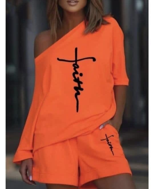 оранжевый костюм,костюм женский с шортами,стильный летний костюм,женские костюмы,костюм трикотажный