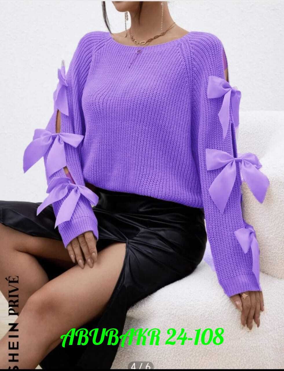 женская кофта,свитер с бантом,модный вязаный свитер с бантом и рукавами реглан,блузка ткань лапша,кофта с бантом