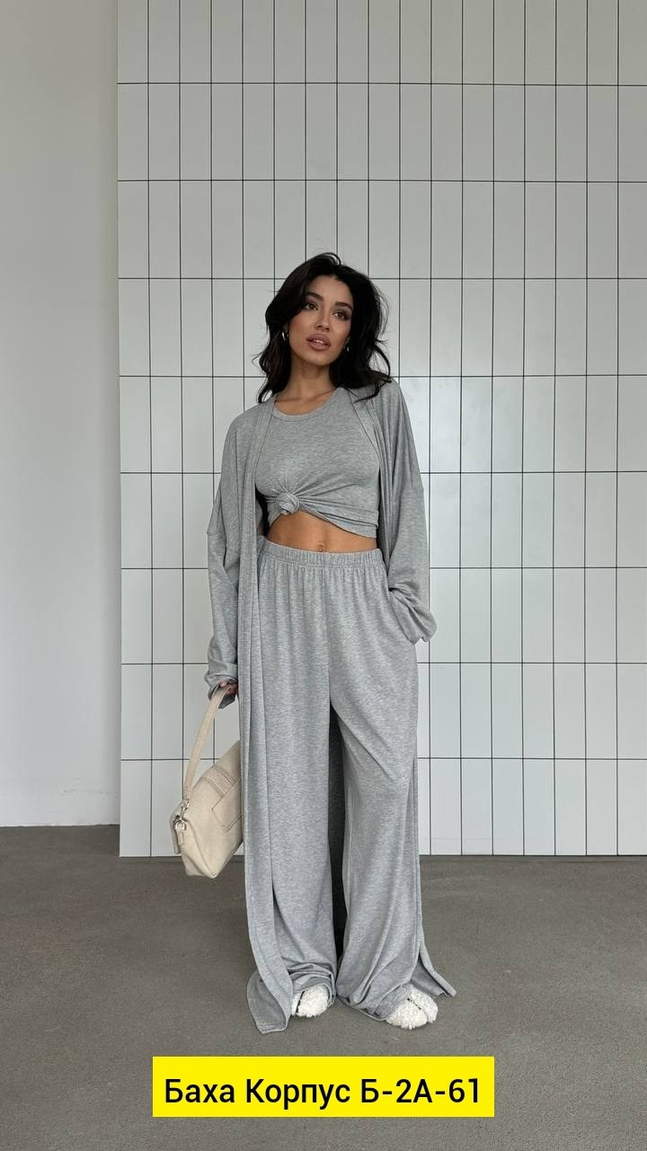 модные костюмы,пижама женская костюм,стильные костюмы,костюм тройка: кардиган, топ, брюки палаццо (плотный хлопок),летние костюмы