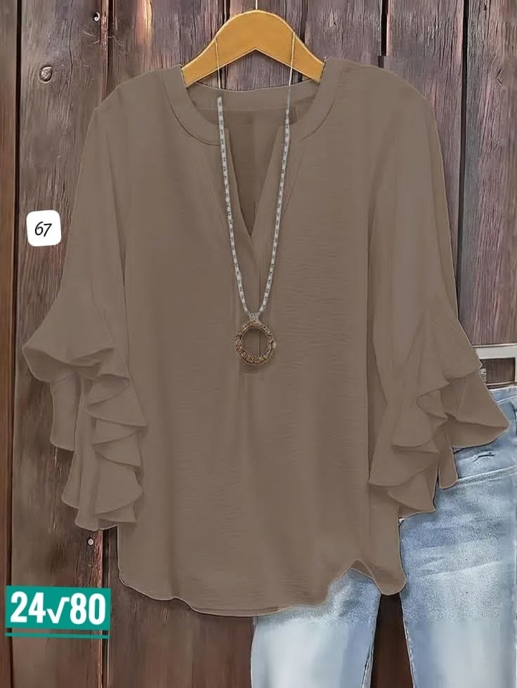женская блузка,блузка с оборками,блузка женская повседневная,шифоновая блузка,повседневная блузка