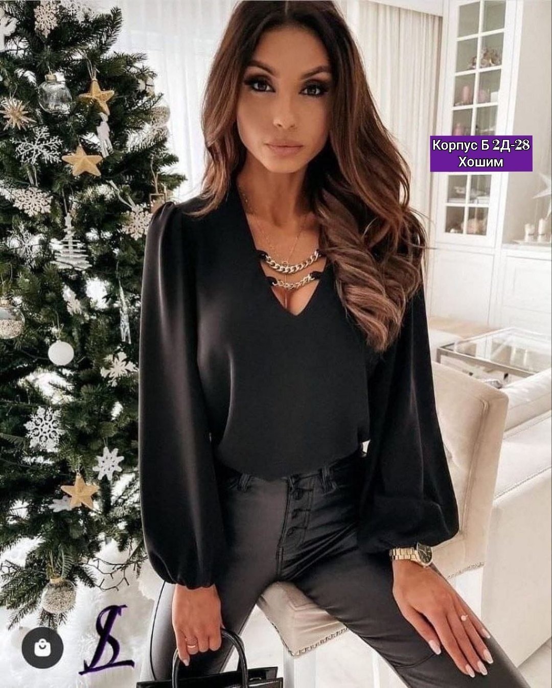 женская блузка,шифоновая блузка,женская блузка с длинными рукавами,блузка с цепочкой,блузка