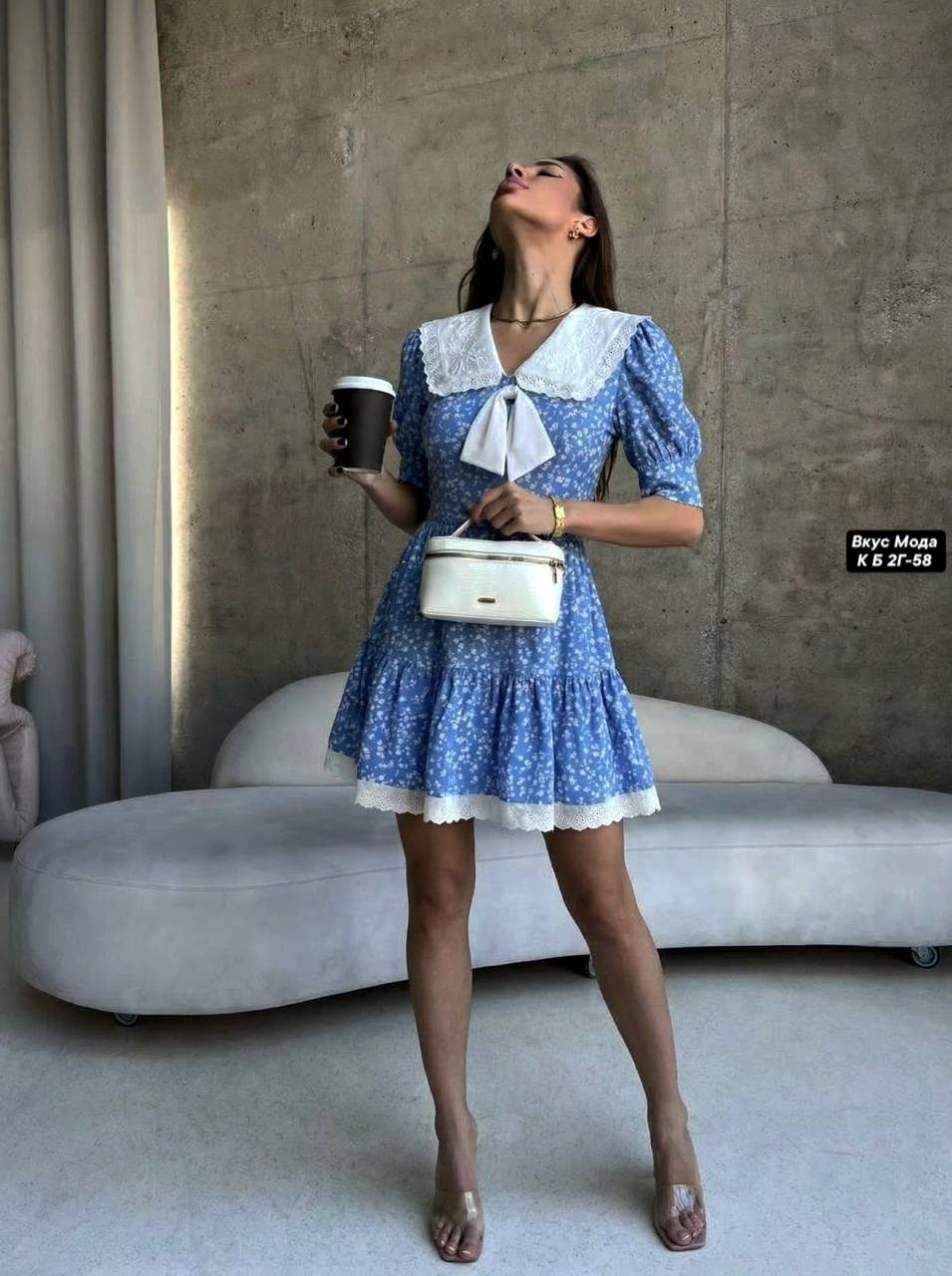 платье женское,платье с воротником,платье,платье летнее,платье летнее с белым воротником qualitystyle