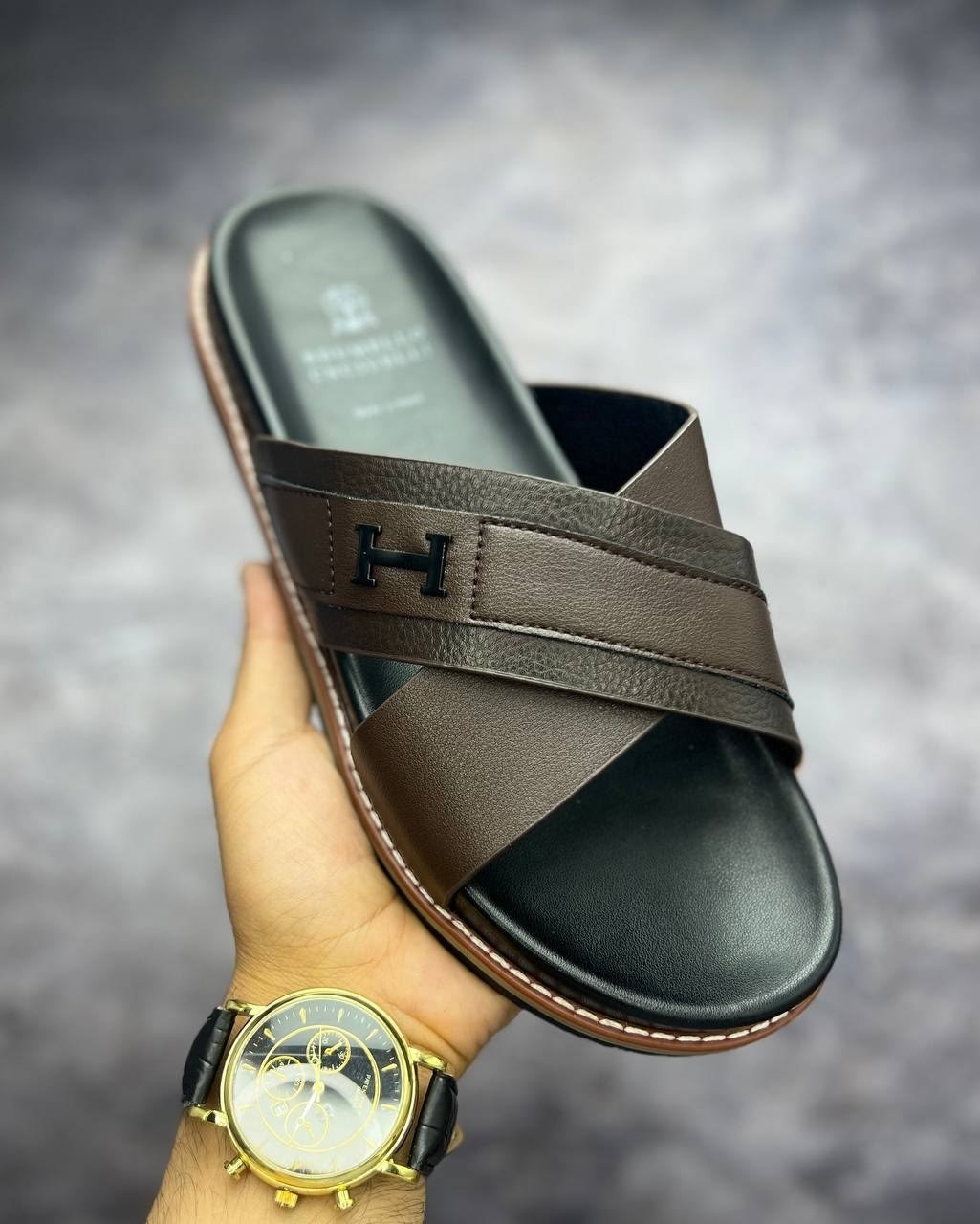 мужские шлепки эрмес,шлепанцы мужские,шлёпки гермес мужские,,шлепанцы мужские кожаные