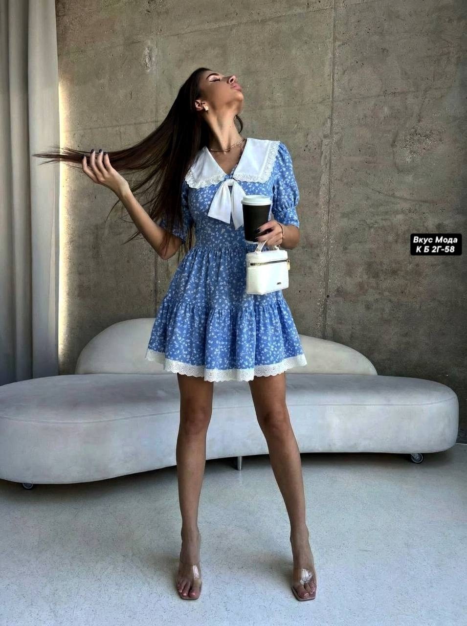 платье женское,платье с воротником,платье,платье летнее,платье летнее с белым воротником qualitystyle