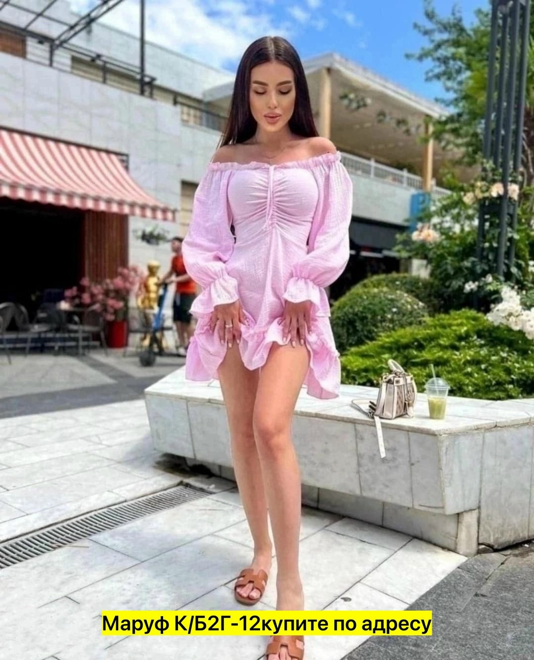 платье с объемными рукавами,летнее женское платье,платье с открытыми плечам,стильное платье,платье летнее из муслина